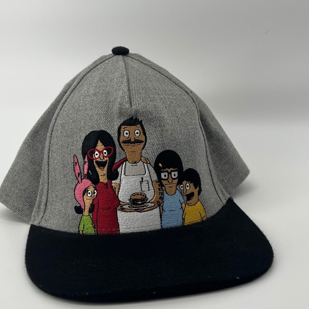 Bob's Burgers Embroidered Family Flat Bill Snapback Hat Official 2017 Licensed